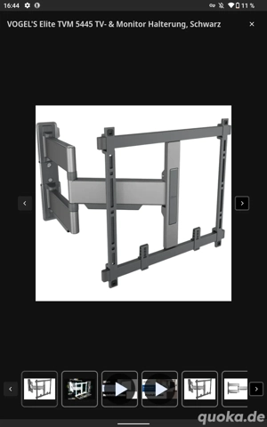 VOGEL s Elite TVM 5445 TV und Monitor Halterung, Schwarz Neu