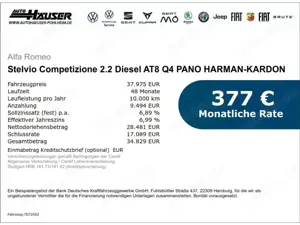 Alfa Romeo Stelvio Competizione 2.2 Diesel AT8 Q4 PANO HARMAN-KARDON Bild 2