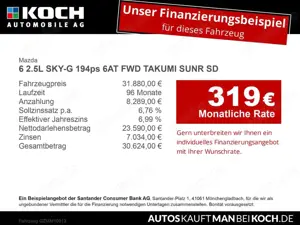 Mazda 6 2.5L SKY-G 194ps AT FWD TAKUMI SUNR SD Navi LED Bild 2