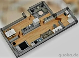 Sofort einziehen barrierefrei 2-Zi-Wohnung Fußbodenheizung, bodengleicher Dusche, Solar, Grenzgänger