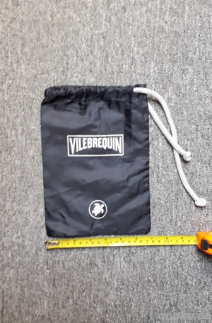 Original Vilebrequin Nylon Kordelzug Tasche Blau Size SMALL