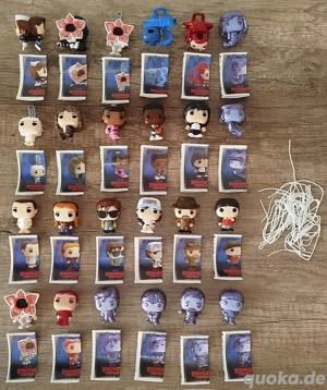 Stranger Things Kinder Joy Funko Pop Figuren komplette Sammlung Will Eleven Elf Hopper Dustin USD