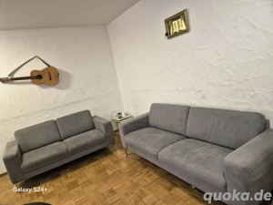 2 er und 3 er Sofa Grau