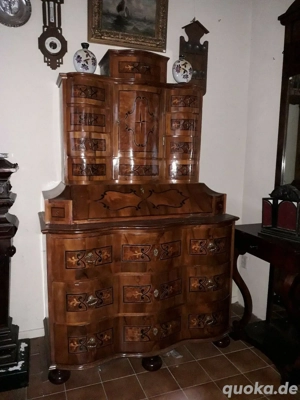 Tabernakel um 1760 Nussbaum mit Intarsia ALTRESTAURATION!