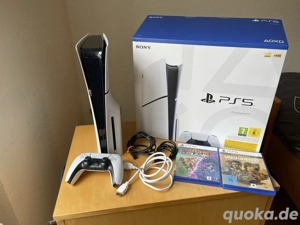 sony Playstation 5 slim Disk PS5 Konsole mit verpakung und videospiel , controller mit rechnung 