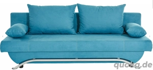 3 moderne Schlafsofas in Türkis Blau   inkl. Bettfunktion & Bettkasten