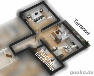 Freie sanierte 2-Zimmer-Wohnung, 80 qm, barrierefrei, Fußbodenheizung, ebenerdige Dusche, Solar
