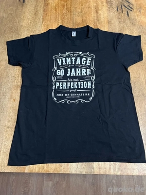 Fun Shirt 60 Jahre Vintage Schwarz L