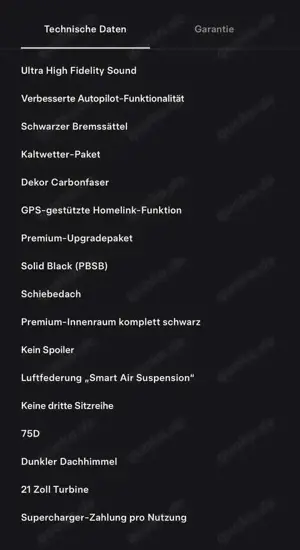 Tesla Model S 75D  Allradantrieb