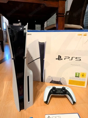 sony Playstation 5 slim mit 4 Spielen und controller