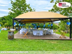 Pavillon 6x6 Überdachung Gazebo Pagodenzelt Festzelt Pvc Dach Restaurant Café Universität Zelt neu Bild 4