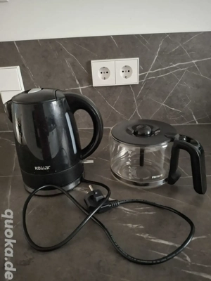 Wasserkocher und Glaskanne