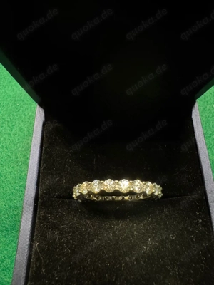 Memory Damen Ring 2,20ct Moissanit Damenring 19mm funkelt traumhaft schön mit Zertifikat 925 Silber