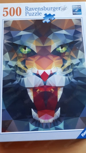 Puzzle 'Löwe aus Polygonen', 500 Teile