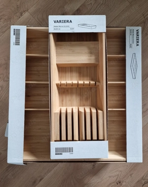 Sieben IKEA Variera Besteckkästen aus Bambus - Neu & OVP