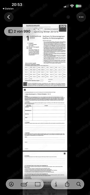 IHK Prüfungen 2015 - 2024 + Lösungen Kauffrau für Büromanagement