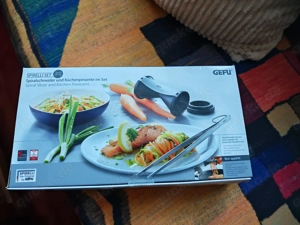 Spirelli Set Spiralschneider und Küchenpinzette im Set OVP