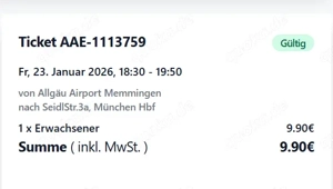 Airport Express Memmingen - München Fr, 23. Januar