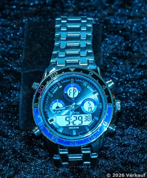 Elegante Herren-Edelstahluhr   Quarz | Chronograph | Kalender