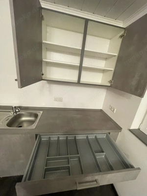 Moderne Einbauküche L-Form grau mit oder ohne Kühlschrank Bild 7