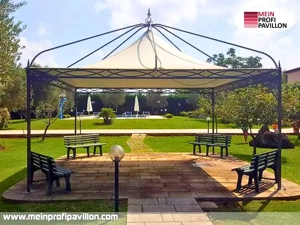 Pavillon 5x5 Überdachung Gazebo Pagodenzelt Garten Pergola Pvc Dach Restaurant Café Haus Zelt