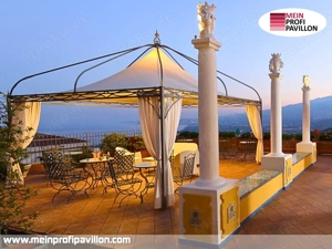 Pavillon 6x6 Überdachung Gazebo Pagodenzelt Garten Pergola Pvc Dach Restaurant Café Patio Zelt Bild 4