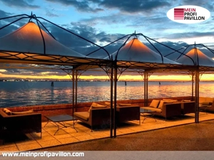 Pavillon 6x6 Überdachung Gazebo Pagodenzelt Garten Pergola Pvc Dach Restaurant Café Patio Zelt Bild 9