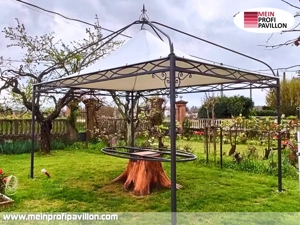 Pavillon 6x6 Überdachung Gazebo Pagodenzelt Garten Pergola Pvc Dach Restaurant Café Patio Zelt Bild 3