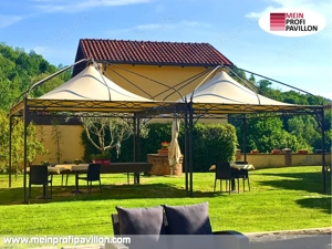 Pavillon 6x6 Überdachung Gazebo Pagodenzelt Garten Pergola Pvc Dach Restaurant Café Patio Zelt Bild 8