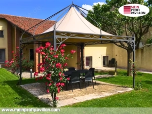 Pavillon 6x6 Überdachung Gazebo Pagodenzelt Garten Pergola Pvc Dach Restaurant Café Patio Zelt Bild 5
