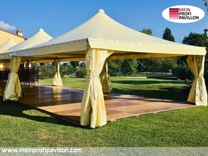Pavillon 5x5 Überdachung Gazebo Pagodenzelt Festzelt Pvc Dach Restaurant Café Catering Haus Zelt neu