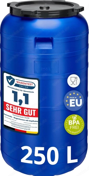 Regenwassertonne   Weithalsfass, 250 l neu, zu verkaufen