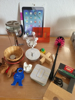 Döschen, kl. Körbchen, Schutzglas I Pad, Deko Glas, Teelicht Glas, Döschen nit Tauben..... Flohmarkt