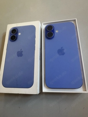 Apple iPhone 16 128GB ultramarine blau iphone Handy mit Verpakung und Zubehör in sehr guter zustand