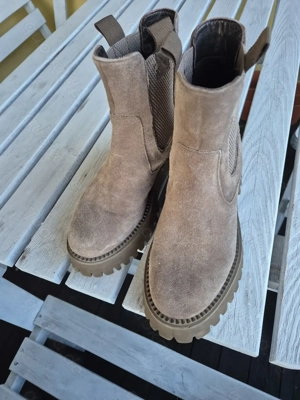 Stiefel Chelsea Boots Gr 37 nude beige von ARA