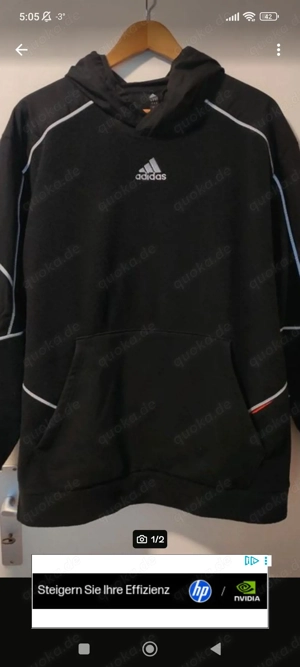 Adidas Pullover Hoodie schwarz Gr. XL