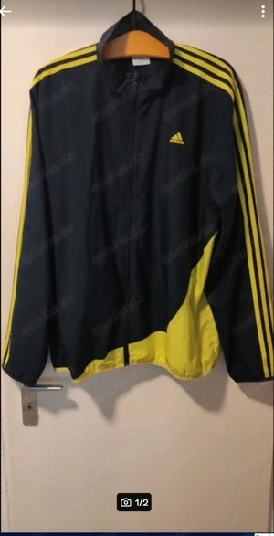 Adidas Trainingsjacke dunkelblau gelb Gr. XL