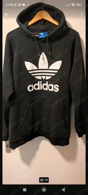 Adidas Hoodie schwarz mit Logo Gr. XL