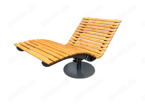 Wellenliege OLA | Stahl Lackiert Eiche Liege Gartenmöbel | PMC
