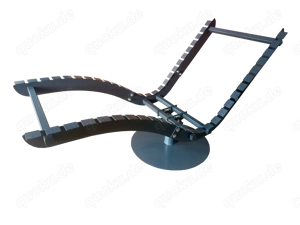 Wellenliege OLA | Bausatz Stahl Edelstahl Eiche Gartenmöbel | PMC