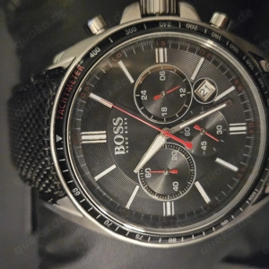 HUGO BOSS Herrenarmbanduhr Chronograph  schwarz neu