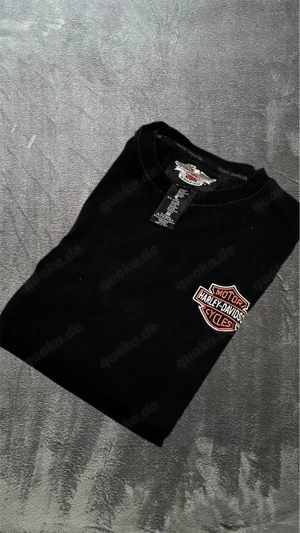 Harley-Davidson Langarm, Größe M, schwarz, Biker-Vintage-Logo-Ärmel