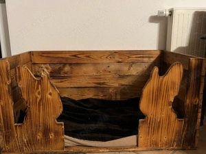 Hundekorb Hundebett Fanzösische Bulldogge Holz groß