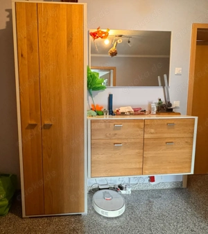 Komplette Garderobe  Florenz Dielenprogramm    Holz & Weißlack