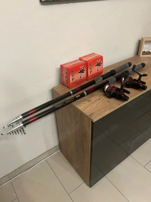 Angelset 2xAngelruten mit Rollen 