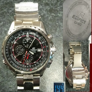 Casio Edifice EF-527 , WR100M,10 BAR, Flieger Chronograph Uhr