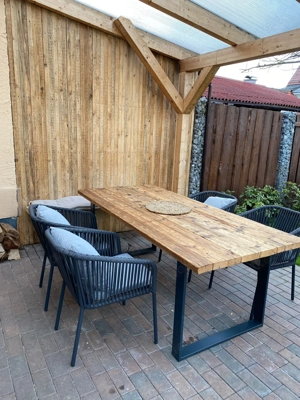 Esstisch, Echtholztisch, Tisch, Gartentisch