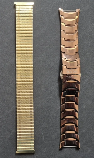 Marken Uhrenarmbänder aus Metall 3 und 4 Euro.