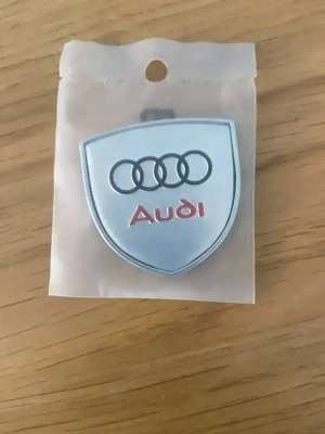 Audi B-Säulen Emblem in Silber