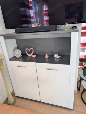 Highboard Alessia weiß Matera, inkl. LED-Beleuchtung, 2 Türen